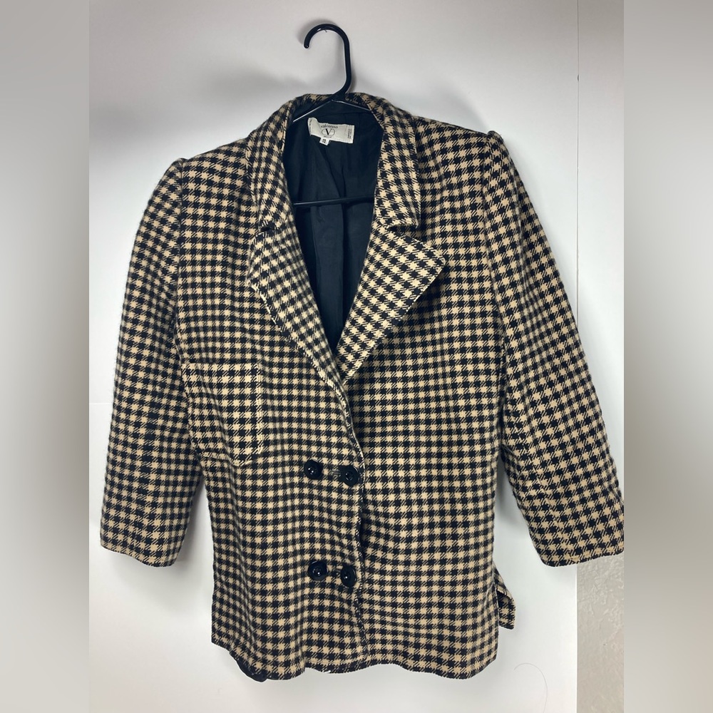 Valentino houndstooths black blazer size 14